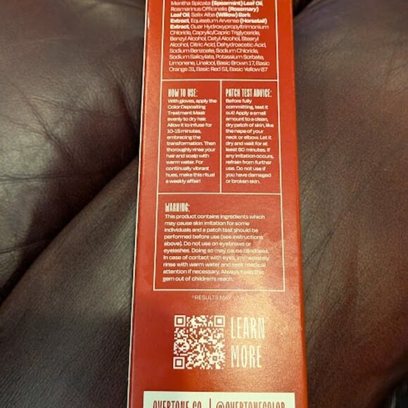 Overtone Scarlet Red Color Depositing Treatment Mask 4.5 oz - Picture 6 of 7